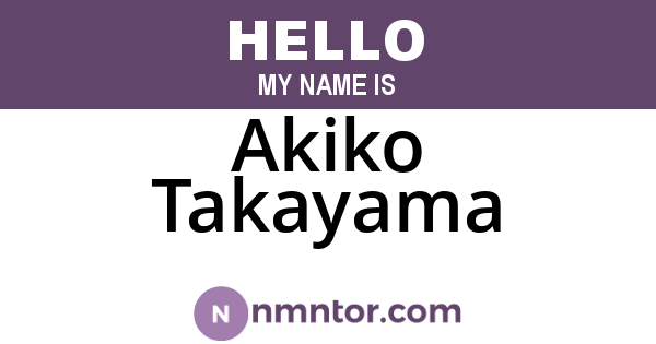 Akiko Takayama