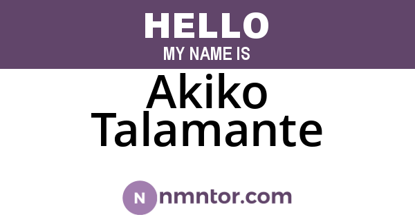 Akiko Talamante