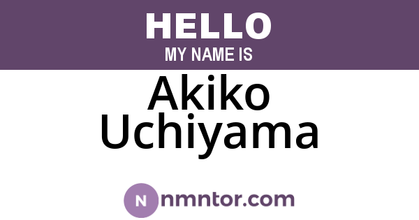 Akiko Uchiyama