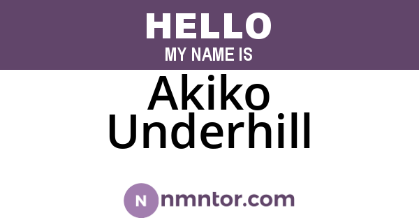 Akiko Underhill