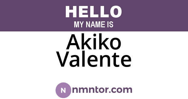 Akiko Valente