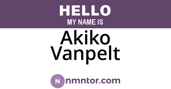 Akiko Vanpelt