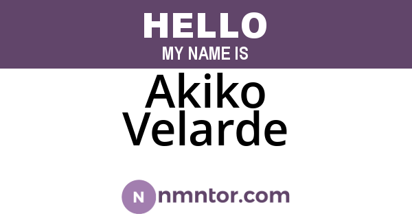 Akiko Velarde