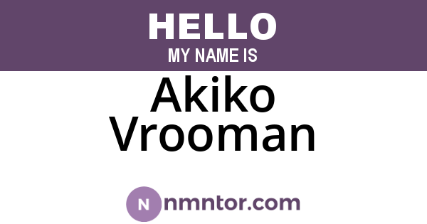 Akiko Vrooman