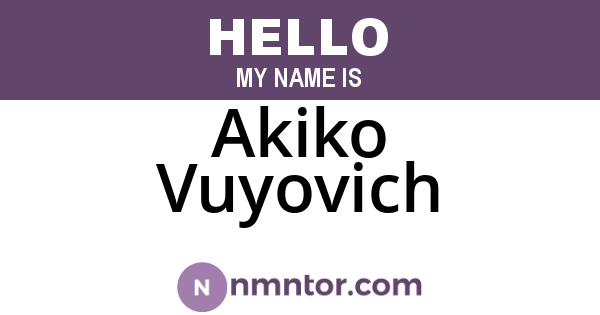 Akiko Vuyovich