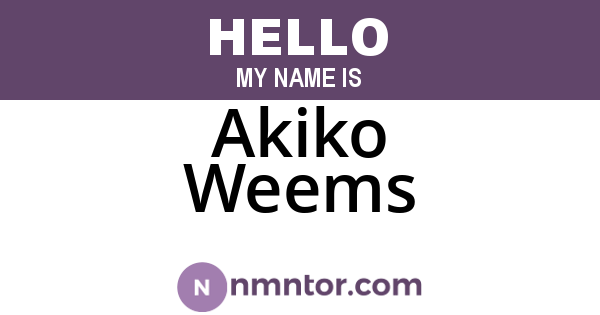 Akiko Weems