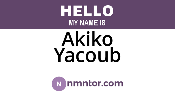 Akiko Yacoub