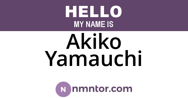 Akiko Yamauchi