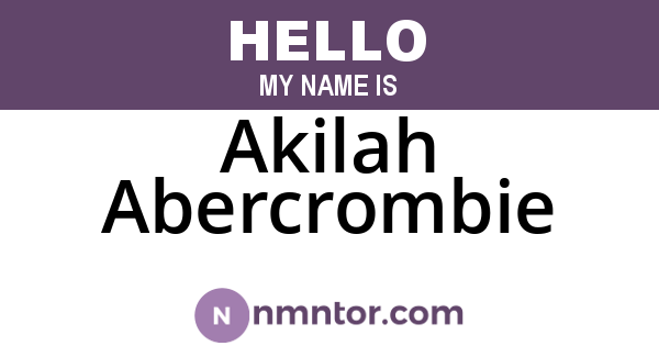Akilah Abercrombie