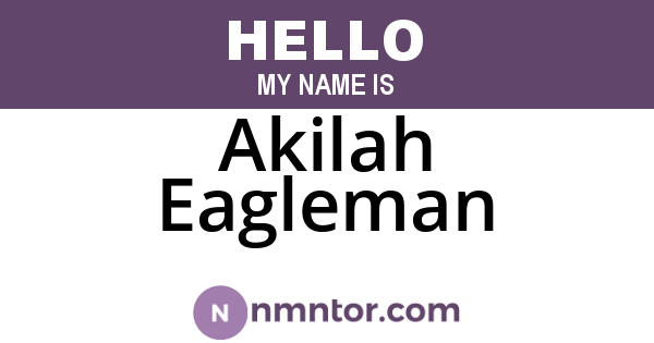 Akilah Eagleman