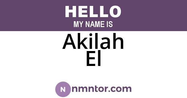 Akilah El