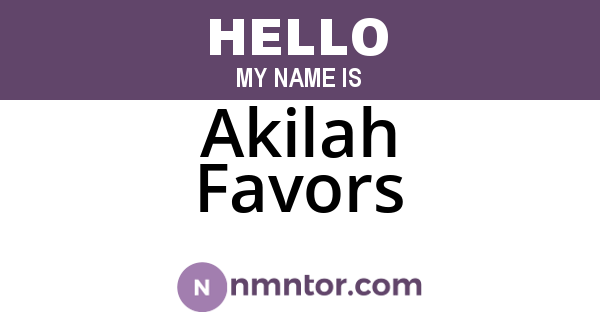 Akilah Favors