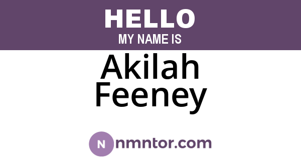 Akilah Feeney