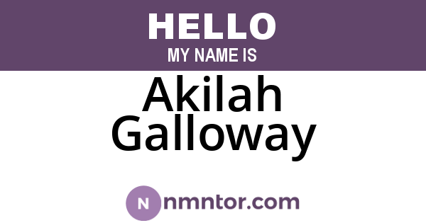 Akilah Galloway