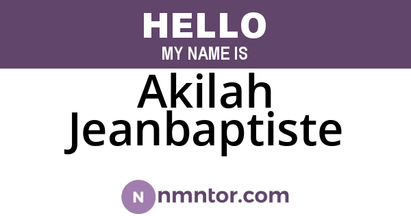 Akilah Jeanbaptiste