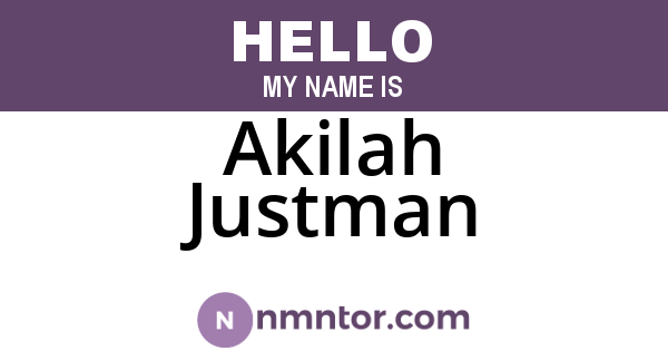 Akilah Justman