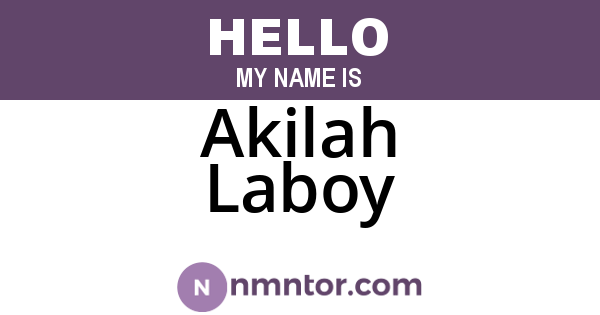 Akilah Laboy
