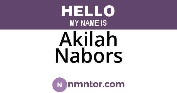 Akilah Nabors