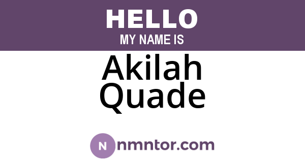 Akilah Quade