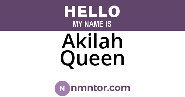 Akilah Queen