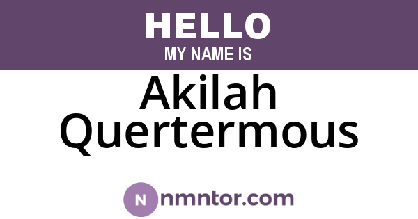 Akilah Quertermous