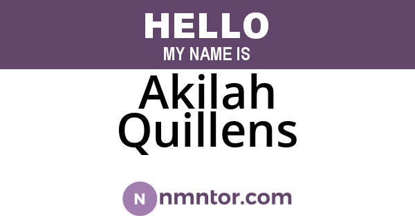Akilah Quillens