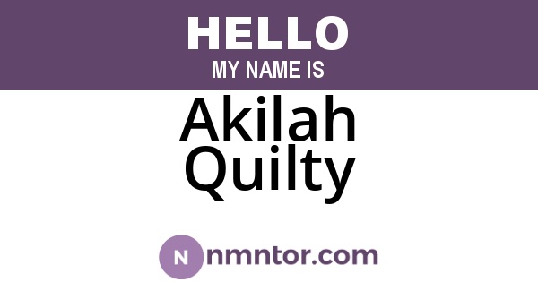 Akilah Quilty