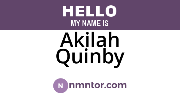 Akilah Quinby