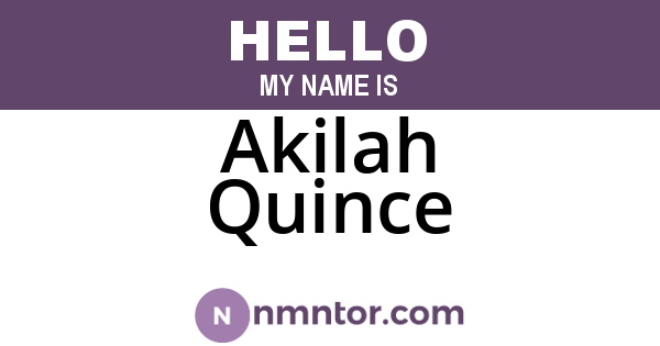 Akilah Quince