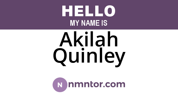 Akilah Quinley