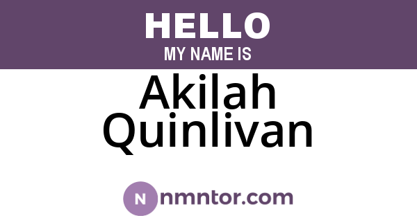 Akilah Quinlivan