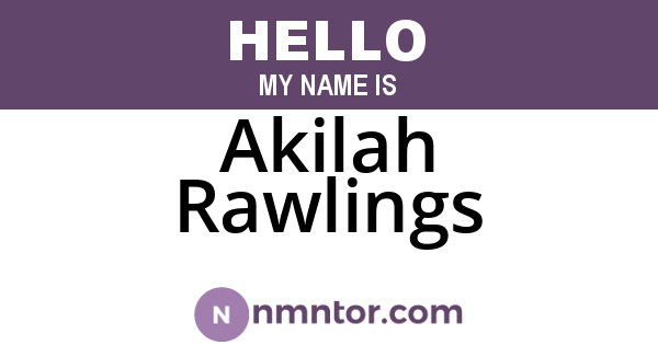 Akilah Rawlings