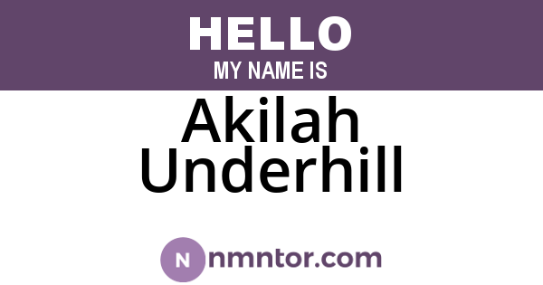 Akilah Underhill