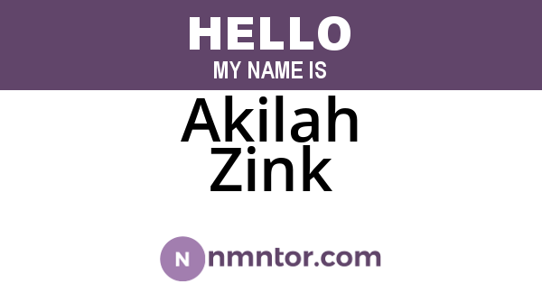 Akilah Zink