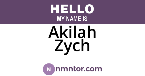 Akilah Zych