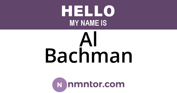Al Bachman