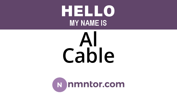 Al Cable