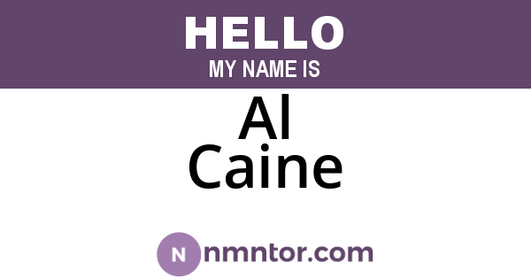 Al Caine