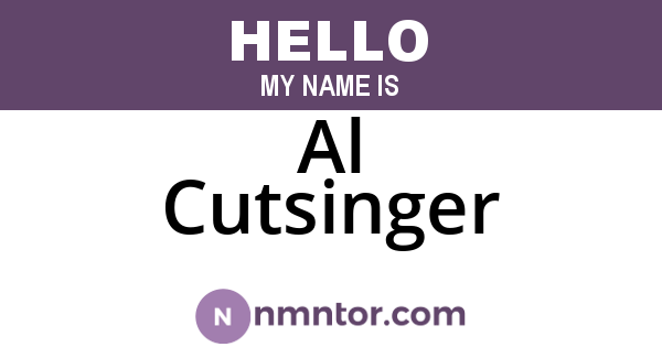Al Cutsinger
