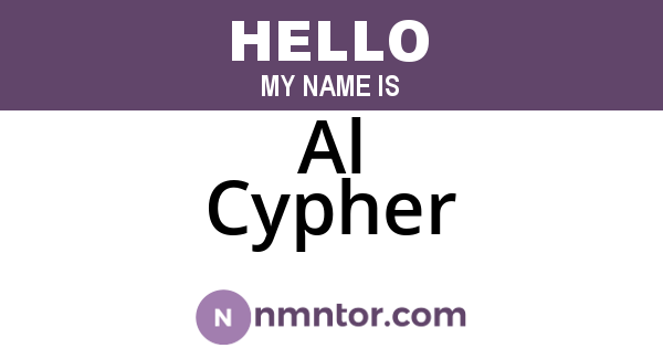 Al Cypher
