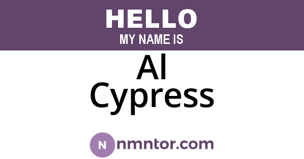 Al Cypress