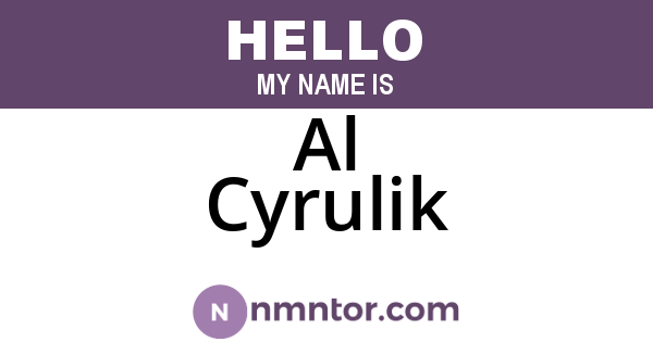 Al Cyrulik