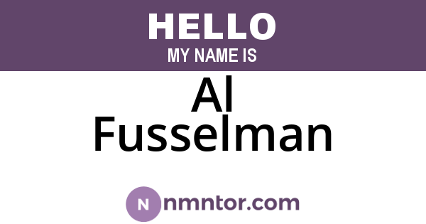 Al Fusselman