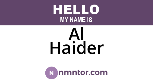 Al Haider