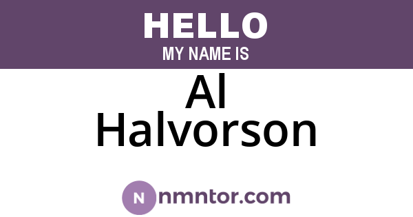 Al Halvorson