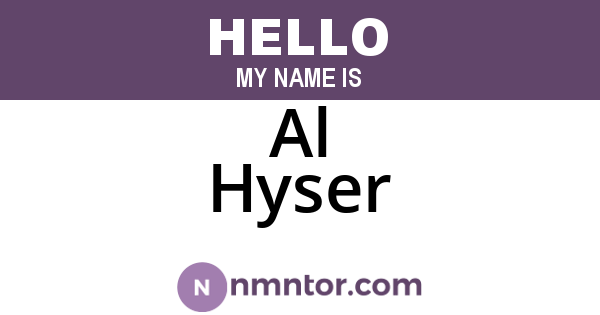 Al Hyser