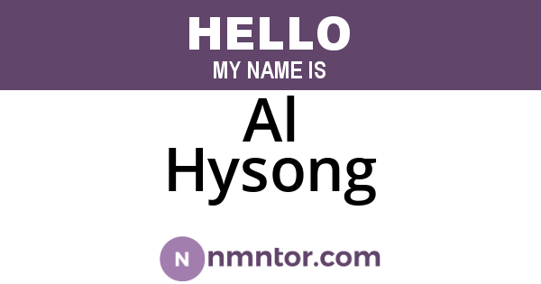 Al Hysong
