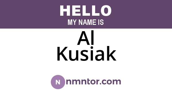 Al Kusiak