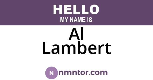 Al Lambert