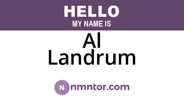 Al Landrum